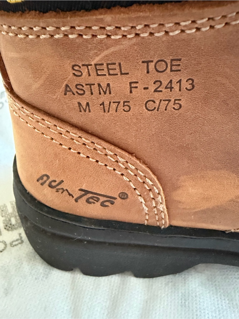 Women’s Brown Steel-Toe Work Boots - Picture 3 of 5